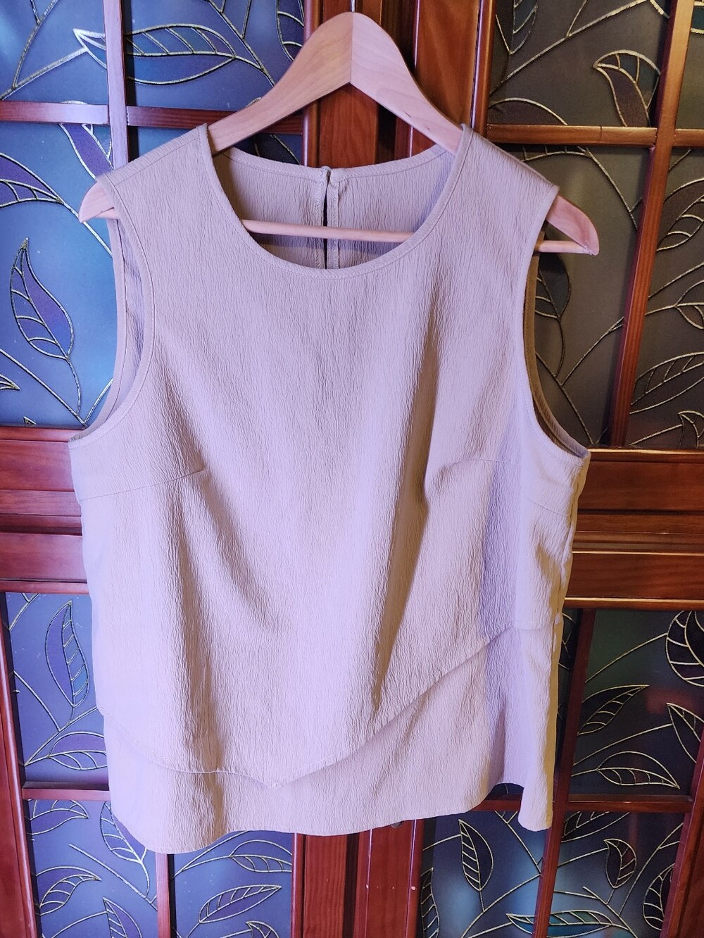 SHEIN Cream Sleeveless Crewneck Tank Top